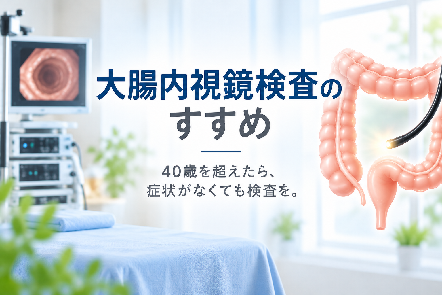 大腸内視鏡検査のすすめ ～40歳を超えたら、症状がなくても一度は検査を～