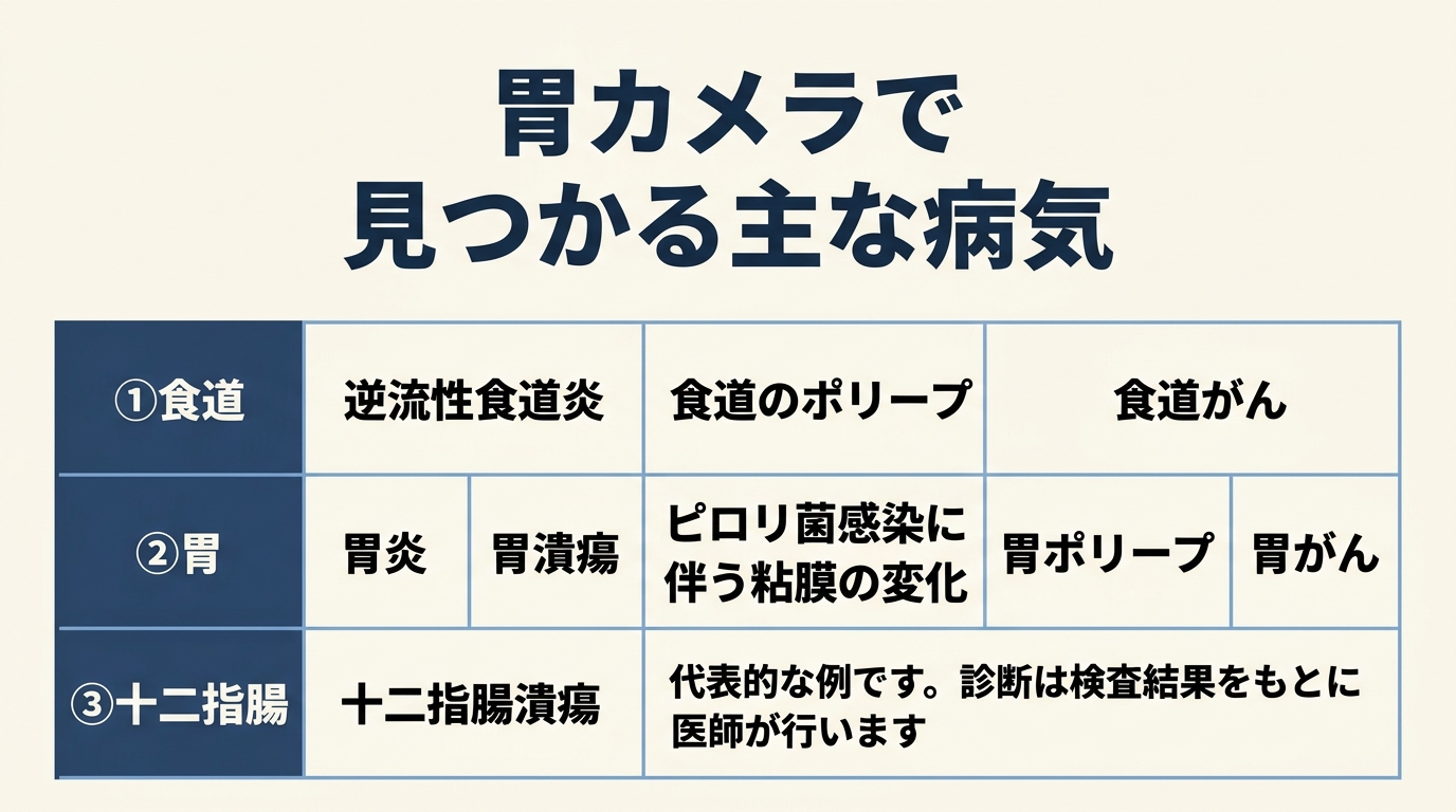 胃カメラでわかること