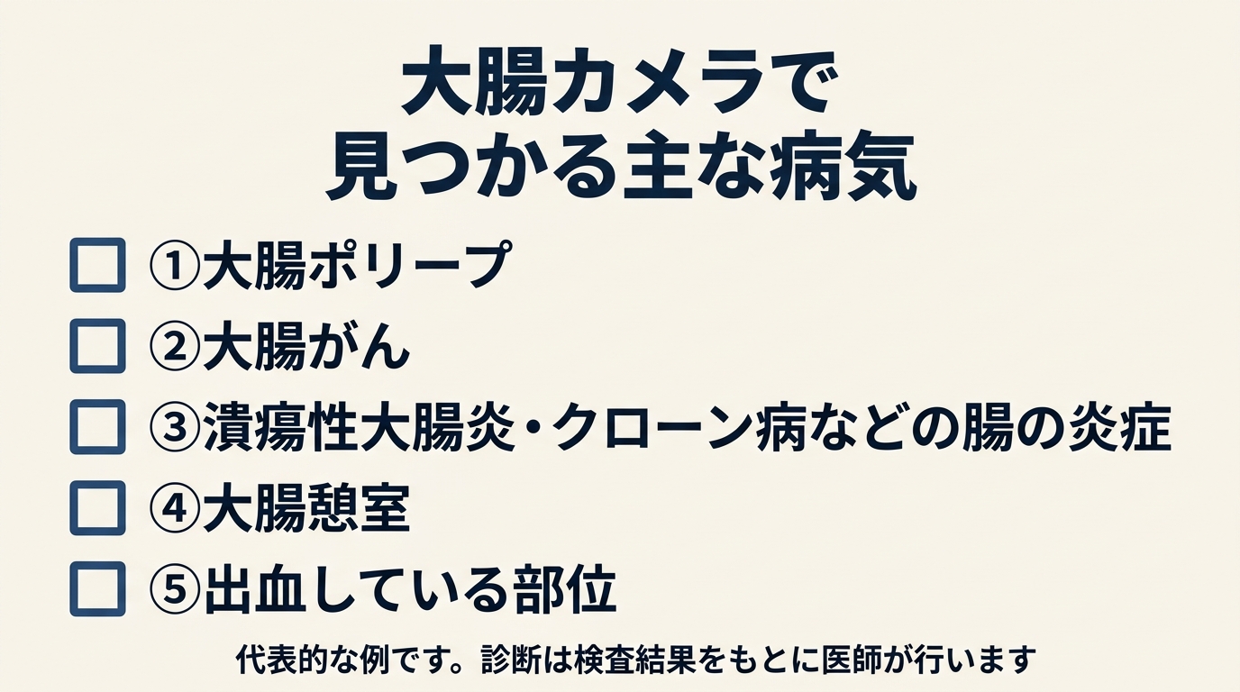 大腸カメラでわかること